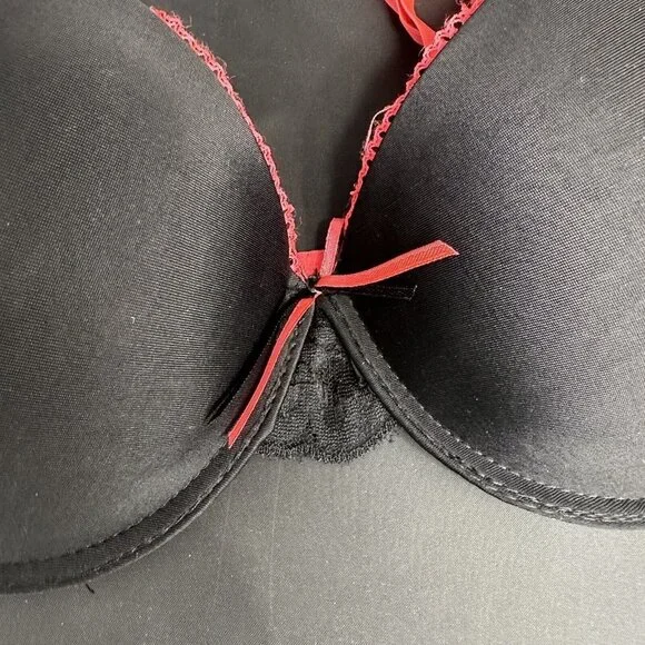 Angelina Black Pink Bra Silky Lace Detail Convertible Removable AdjustableStraps - Picture 4 of 10